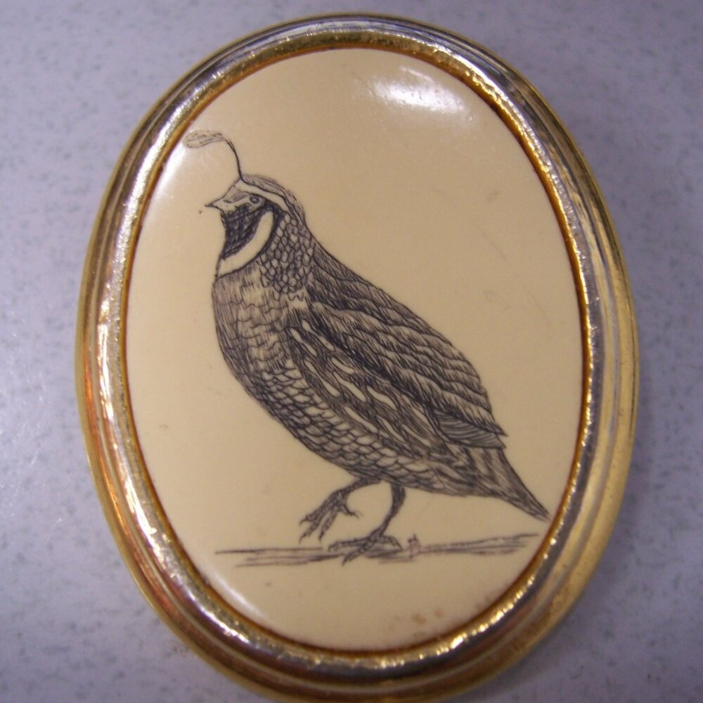 Quail Braoch - Gold